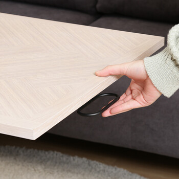 昇降テーブル シルビア ホワイト 送料無料-23