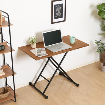 昇降テーブル シルビア ホワイト 送料無料-3