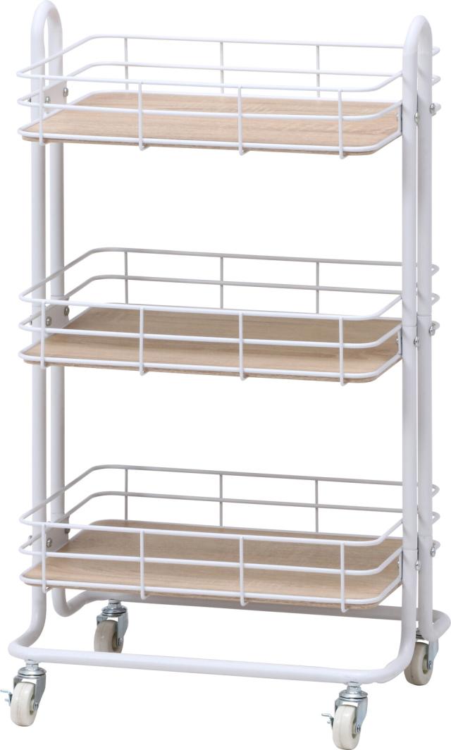 キッチンワゴン ビクター ブラック ホワイト 送料無料-3