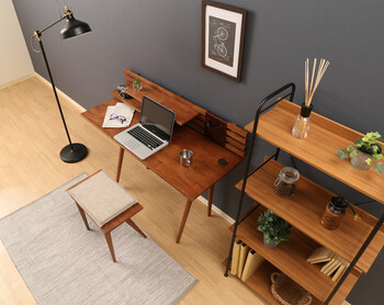 Natural Signature デスクミディアムブラウン ホワイトウォッシュ 送料無料-4