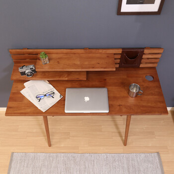 Natural Signature デスクミディアムブラウン ホワイトウォッシュ 送料無料-6