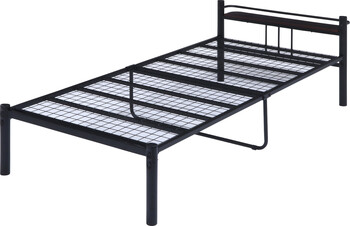 宮付 シングルベッド タンテ アイボリー ブラック 送料無料-1