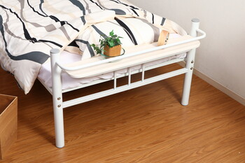 宮付 シングルベッド タンテ アイボリー ブラック 送料無料-7