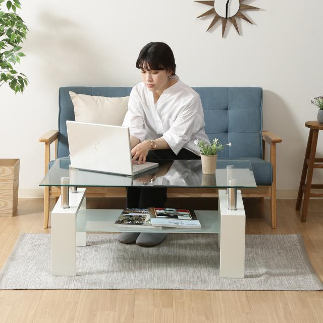 センターテーブル フォーカス ナチュラル ダークブラウン ホワイト ブラック 送料無料-15