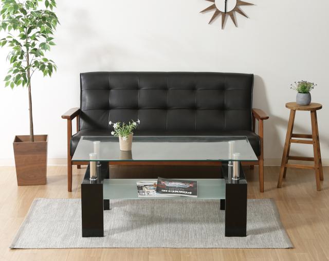 センターテーブル フォーカス ナチュラル ダークブラウン ホワイト ブラック 送料無料-19