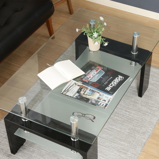 センターテーブル フォーカス ナチュラル ダークブラウン ホワイト ブラック 送料無料-22