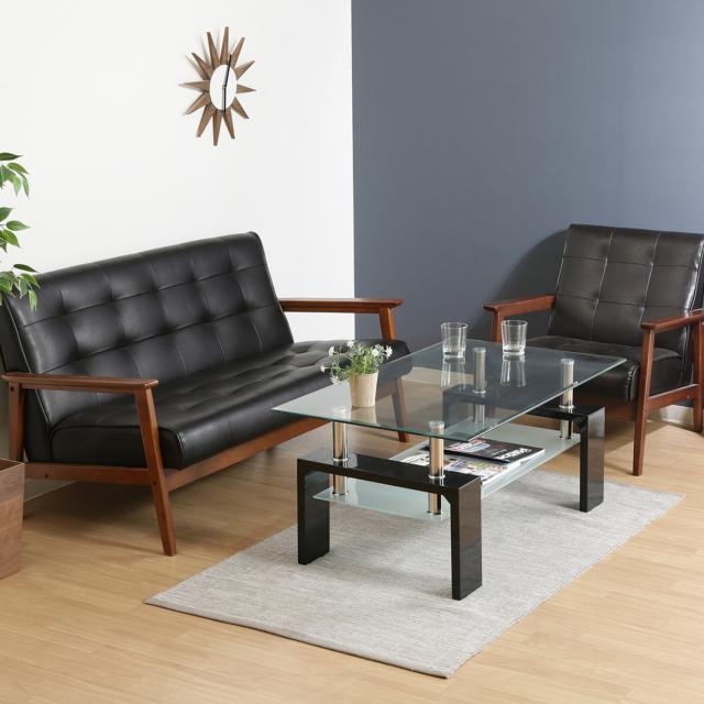 センターテーブル フォーカス ナチュラル ダークブラウン ホワイト ブラック 送料無料-24