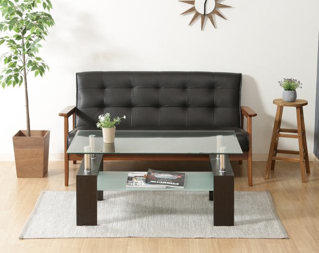 センターテーブル フォーカス ナチュラル ダークブラウン ホワイト ブラック 送料無料-3