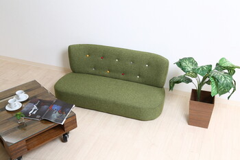 ソファー ソファ2p デイジーパッチワーク ブルー 送料無料-21