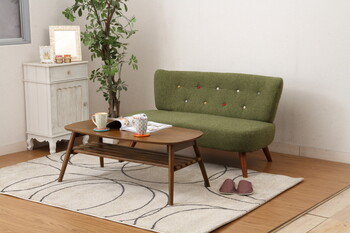 ソファー ソファ2p デイジーパッチワーク ブルー 送料無料-22