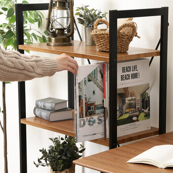 ブックシェルフ SMART2 幅60cm BR×BK 送料無料-8