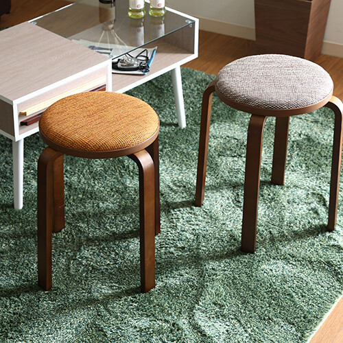 KDファブリック曲木スタッキングスツール 5色展開 送料無料-9