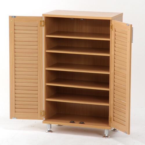 ルーバーシューズボックス 幅60cm ナチュラル 2サイズ展開 送料無料-3