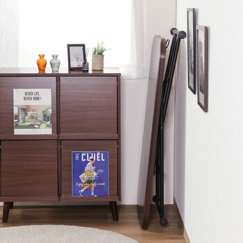 ガス昇降式テーブル ワイドタイプ 幅120cm ナチュラル ブラウン 送料無料-16