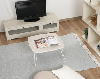 ローテーブル 折りたたみ 60×60cm ブラウン ホワイト 送料無料-11