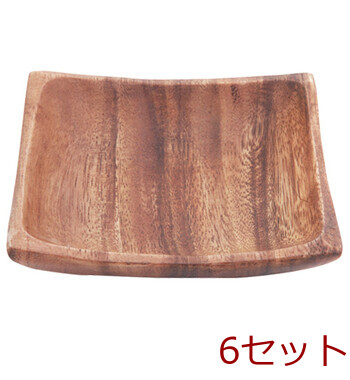 アカシア スクエアトレー M 6セット 送料無料-1