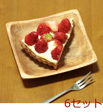 アカシア スクエアトレー M 6セット 送料無料-3