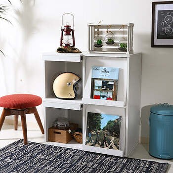 ディスプレイラック 4マス 3色展開 送料無料-7