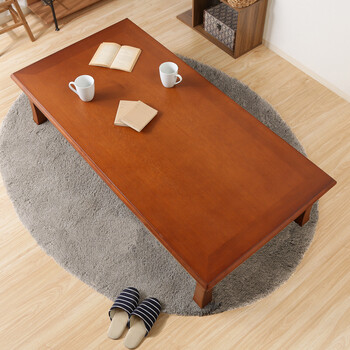 折脚和風座卓 折り畳み 幅120cmブラウン ブラウン 紫檀色 送料無料-11