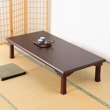 折脚和風座卓 折り畳み 幅120cmブラウン ブラウン 紫檀色 送料無料-24