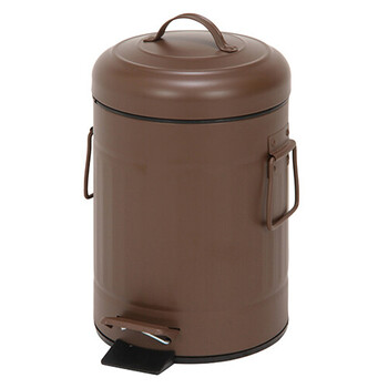 スチール ラウンドペダルペール 3L 2色展開 2セット 送料無料-2