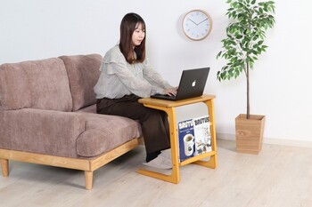 サイドテーブル マガジンラック付き ルレーヴェ 送料無料-9