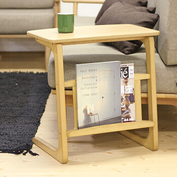 サイドテーブル マガジンラック付き ルレーヴェ 送料無料-3