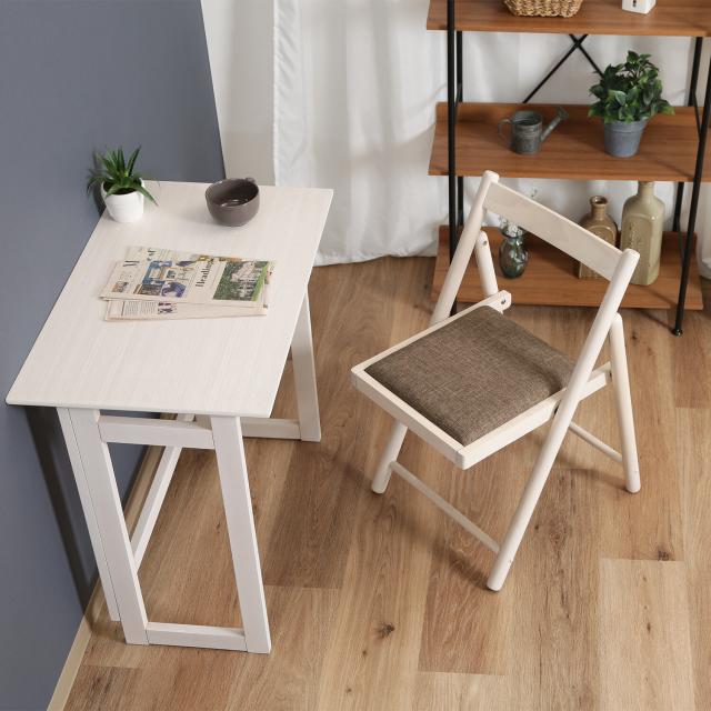 フォールディング テーブル＆チェアー ミラン 3色展開 送料無料-12