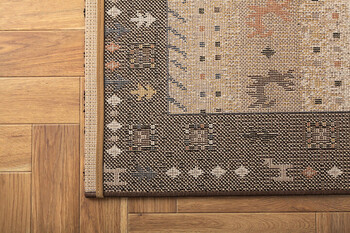 玄関マット 約50×80cm トルコ製 ウィルトン織り 抗菌防臭 消臭機能 へたりにくい ギャベ イビサ2 玄関マット 送料無料-7