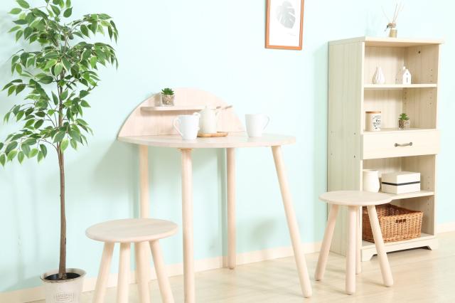 ダイニング3点ミディアムブラウン ホワイトウォッシュ Natural Signature 送料無料-1