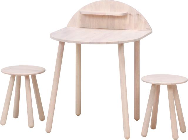 ダイニング3点ミディアムブラウン ホワイトウォッシュ Natural Signature 送料無料-3