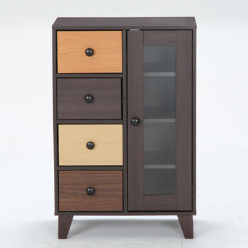 ウッドグラデーション キャビネット 引き出し4杯 送料無料-1