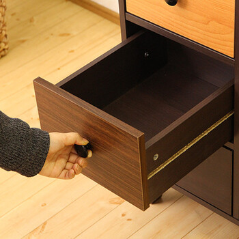 ウッドグラデーション キャビネット 引き出し4杯 送料無料-2