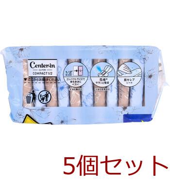 ソフィ センターイン コンパクト1／2 特に多い昼用 スリム 羽つき ナチュラルフローラルの香り 16個入 5セット 送料無料-1