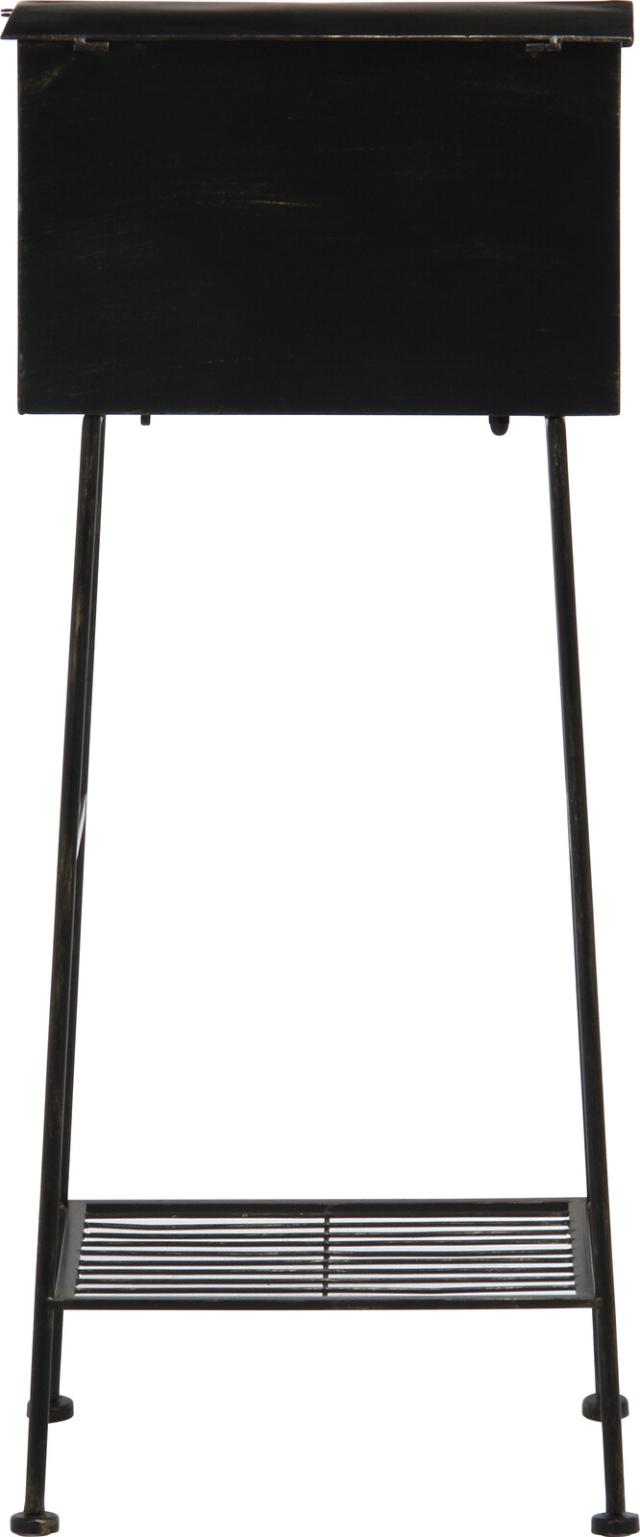 ガーデンポスト オブジェ ローズ ブラック 横型 送料無料-1