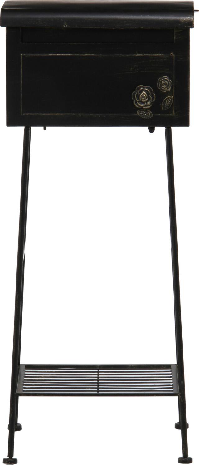 ガーデンポスト オブジェ ローズ ブラック 横型 送料無料-2