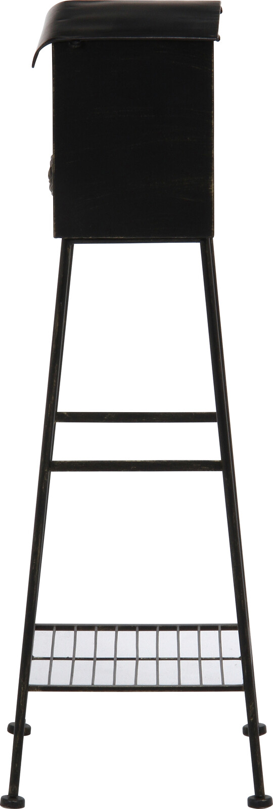 ガーデンポスト オブジェ ローズ ブラック 横型 送料無料-3