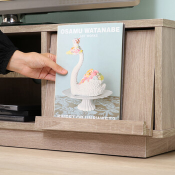 フラップTVボード ホワイトオーク 送料無料-16