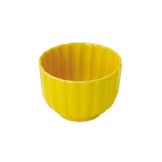 和食器 菊型深口珍味入 ブルー 黄 ピンク 美濃焼 4セット 送料無料-1