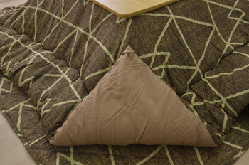 こたつ布団 約190×190cm シンプル 幾何柄 掛け敷きフォルム 掛敷セット 送料無料-9