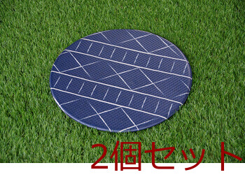 ピクニック チェアパッド PVC使用 約38cm丸 円形 裏 すべりにくい PVCチェアパッド 2個セット 送料無料-5