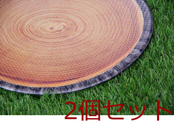 ピクニック チェアパッド PVC使用 約38cm丸 円形 裏 すべりにくい PVCチェアパッド 2個セット 送料無料-6