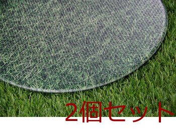 ピクニック チェアパッド PVC使用 約38cm丸 円形 裏 すべりにくい PVCチェアパッド 2個セット 送料無料-7