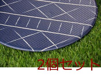 ピクニック チェアパッド PVC使用 約38cm丸 円形 裏 すべりにくい PVCチェアパッド 2個セット 送料無料-8