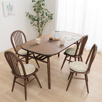 チェアパッド 無地 約35cm丸 4枚組 裏 滑り止め付き レストチェアパッド 送料無料-13