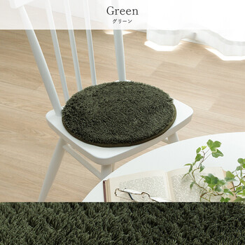 チェアパッド 無地 約35cm丸 4枚組 裏 滑り止め付き レストチェアパッド 送料無料-7