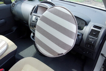 ハンドルカバー クッション ベーシック ボーダー 綿100% インド綿 ロカ ハンドルカバー 約43cm丸 送料無料-4