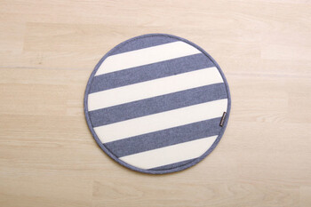 ハンドルカバー クッション ベーシック ボーダー 綿100% インド綿 ロカ ハンドルカバー 約43cm丸 送料無料-7