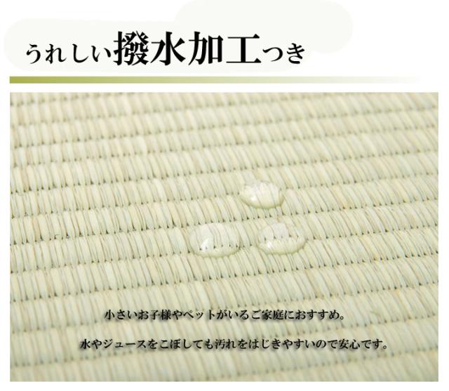 カーペット い草上敷 江戸間4.5畳 はっ水 カーペット 無地 撥水 湖水 送料無料-2