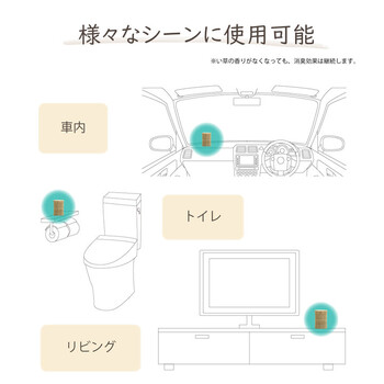 日本製 国産 消臭剤 い草 天然素材 い草消臭デオグラス 3個セット 送料無料-4